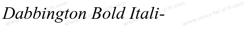 Dabbington Bold Itali字体转换